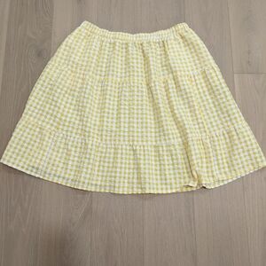 Yellow gingham skirt